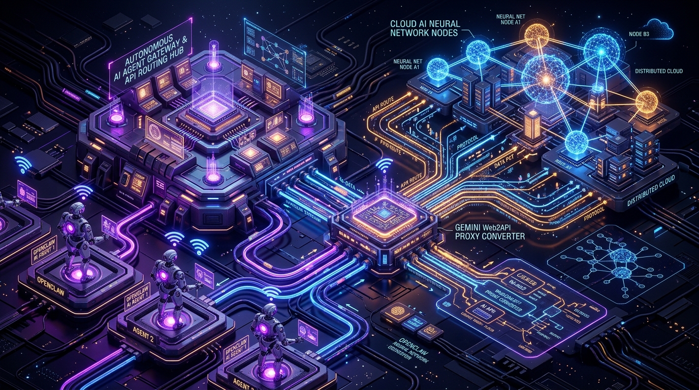 自建AI中转:OpenClaw接入Gemini-Web2API与公网接口安全防护-聚模型